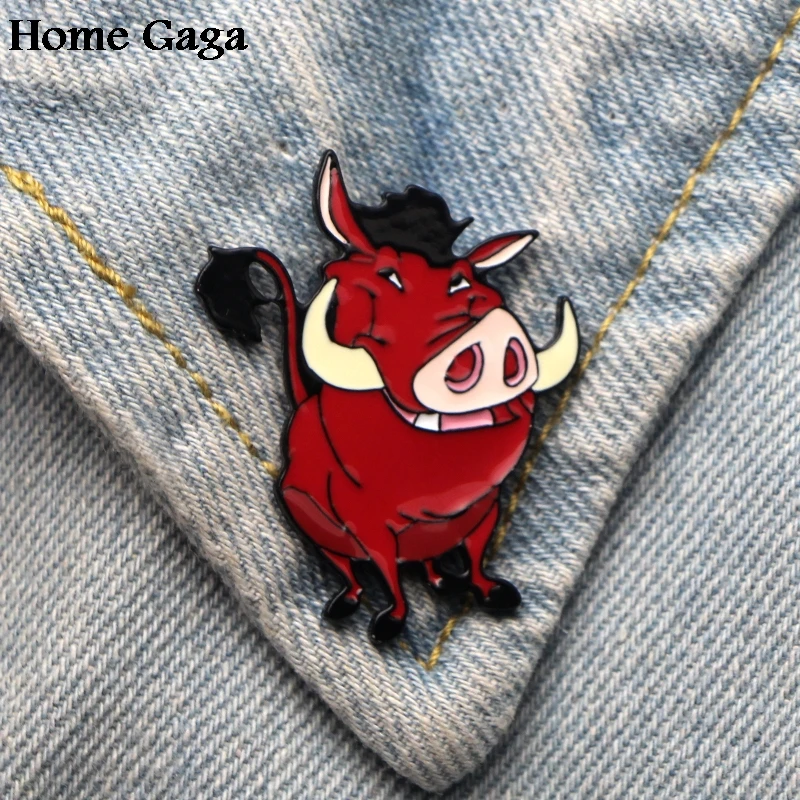Homegaga Лев kings Mufasa цинка галстуком-бабочкой со смешными героями из мультфильмов булавки броши для рюкзака, одежды для Кепка для мужчин и женщин, Декоративные значки медаль D1842