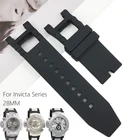 Резиновый силиконовый ремешок для часов, 28 мм, черный водонепроницаемый ремешок для часов, подходит для часов Invicta Noma III Noma 3 - 18520 19828