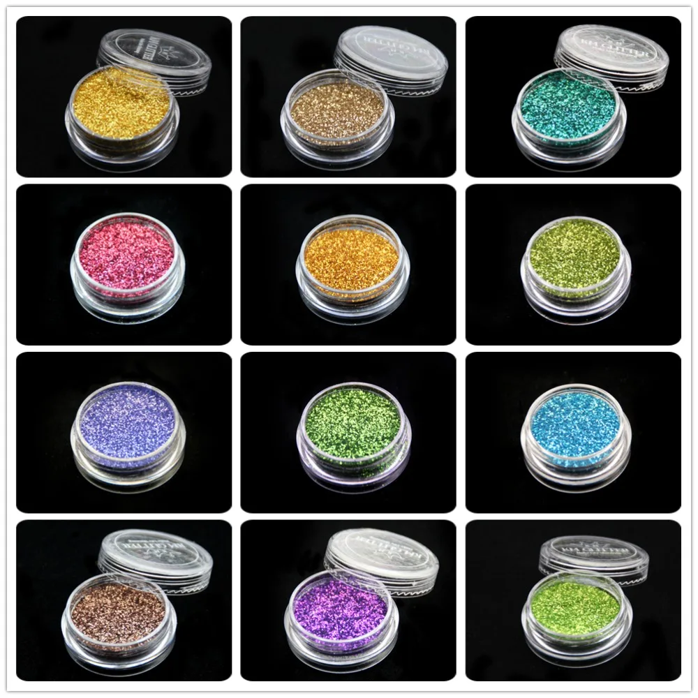 

New Metallic Colors Fine Festival Glitter Powder Dust Monochrome Cosmetic Makeup Eyes Shadow Art Beauty Body Manicure Decoration