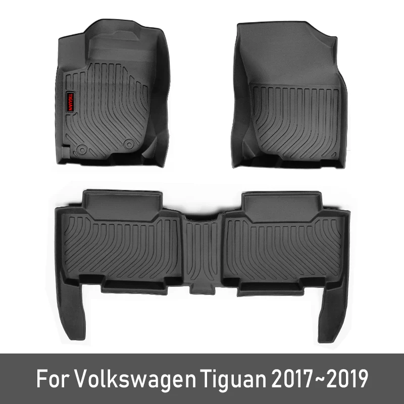 1 SET Mcrea Автомобиль Стайлинг 3D роскошный TPE пол коврики для ног для Volkswagen Tiguan аксессуары для Volkswagen авто автомобильный коврик анти Sli - Название цвета: 1 SET