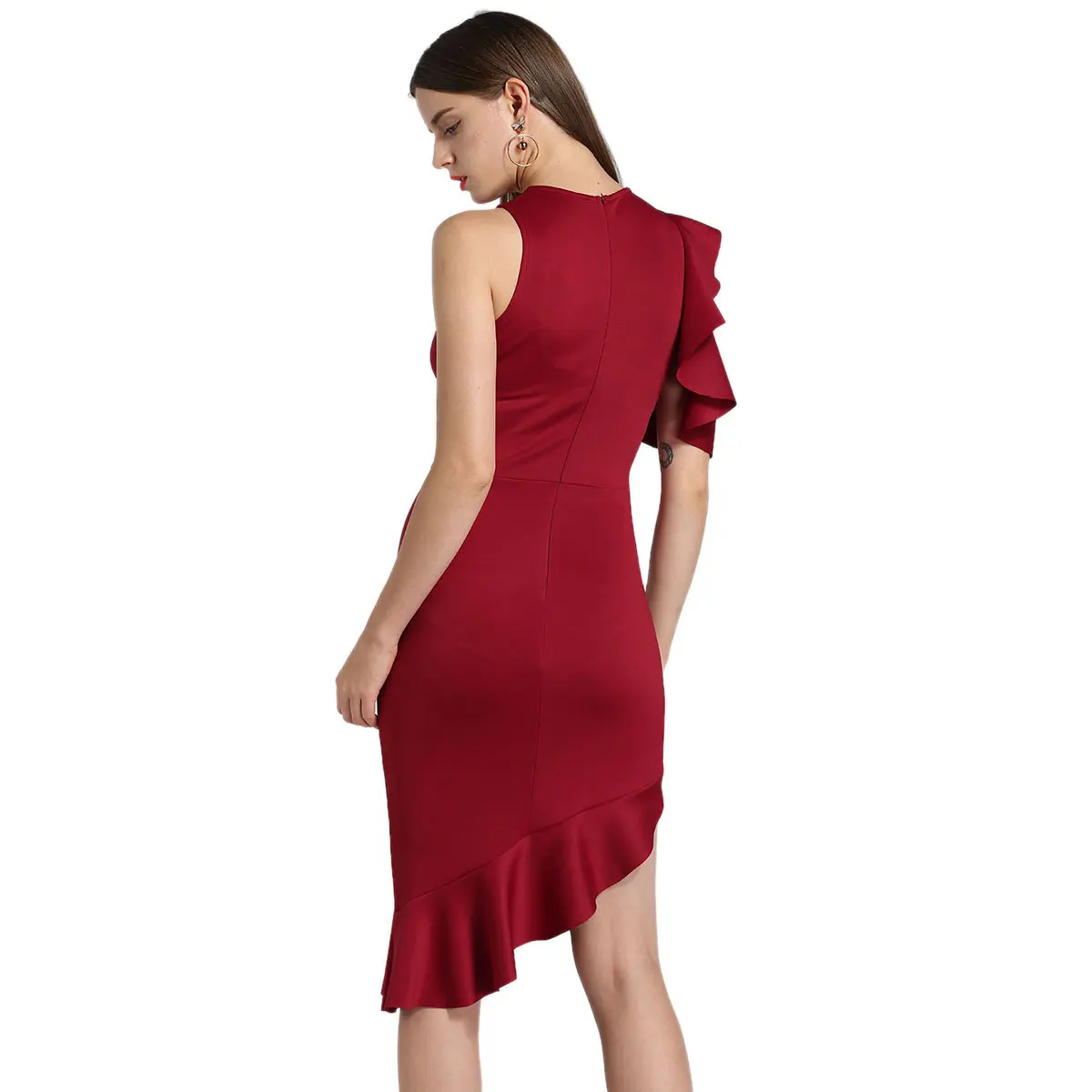 ADIBO Праздничное платье дешевая одежда Китай Vestidos De Festa труба длинное летнее