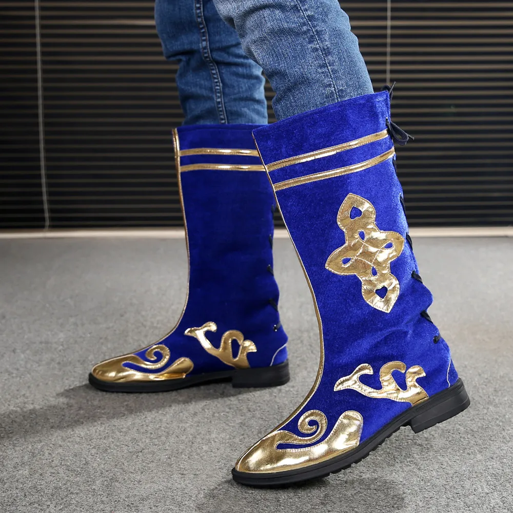 3 colors china mongolian boots national dance minority shoes sun wukong soldier cosplay halloween | Тематическая одежда и