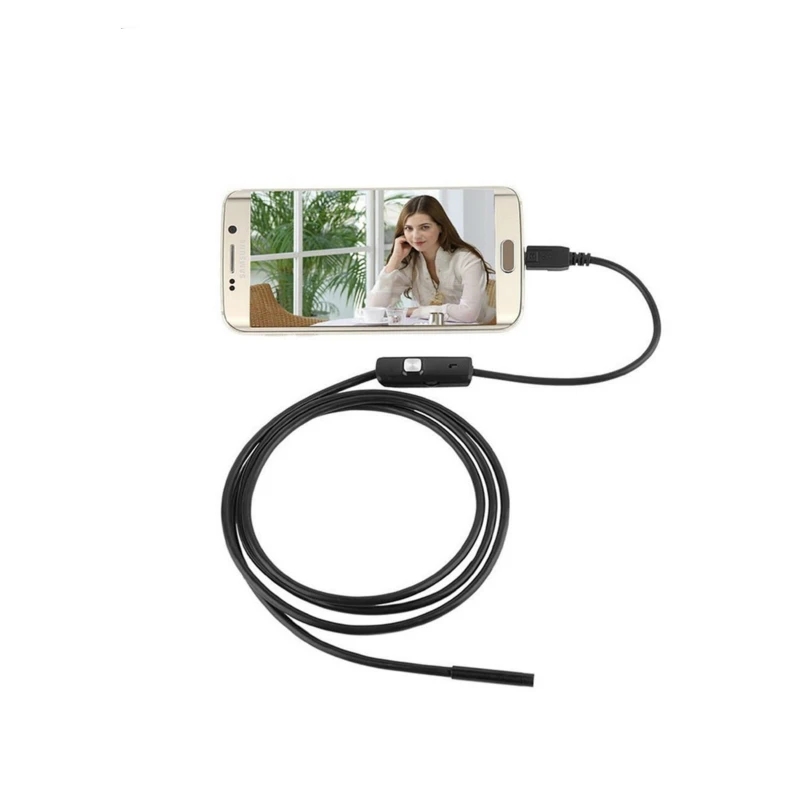 Elistooop 5 мм объектив 1 М м 2 эндоскоп камера кабель Водонепроницаемый мини USB осмотр
