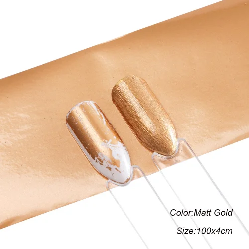 Matt Gold 1 шт переводные наклейки из фольги для ногтей, матовые Слайдеры для ногтей, Звездные бумажные Переводные картинки для тату, золотые обертывания, украшения для маникюра, TRA08-1 - Цвет: Matt Gold