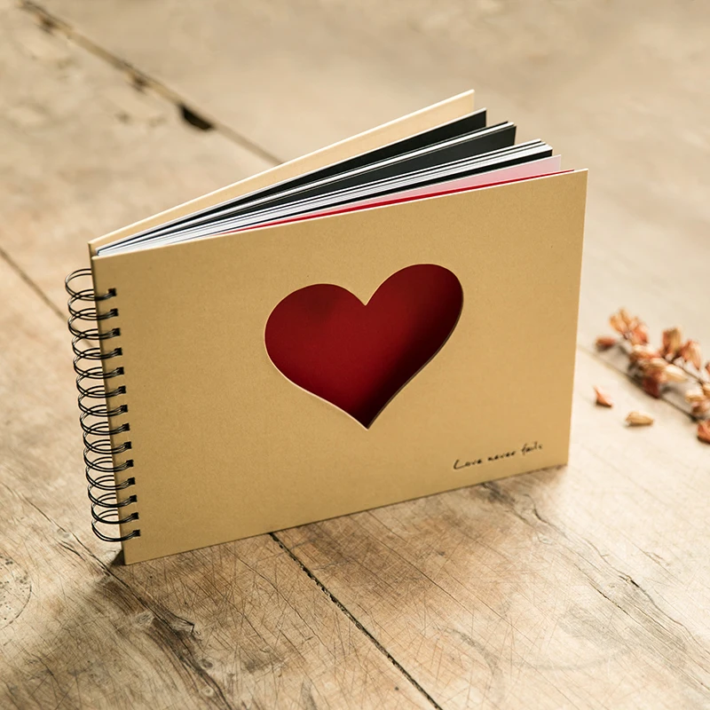 Wire Binding Love Album Diy Sticky Stamp Ticket Collection Gift Girlfriend Bf Teacher Story Photo Wedding Albums | Дом и сад