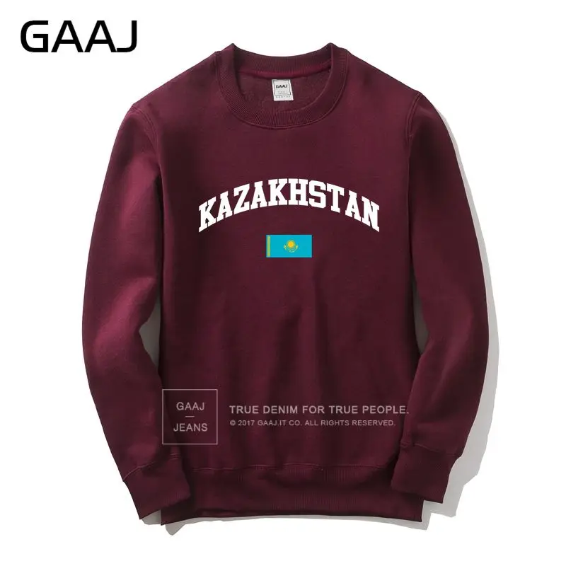 Wine GAAJ Kazakhstan Flag Мужская и Женская толстовка куртка Мужская s Мужская Новинка пальто повседневный модный принт Homme спортивный костюм# MIG6F - Цвет: Wine