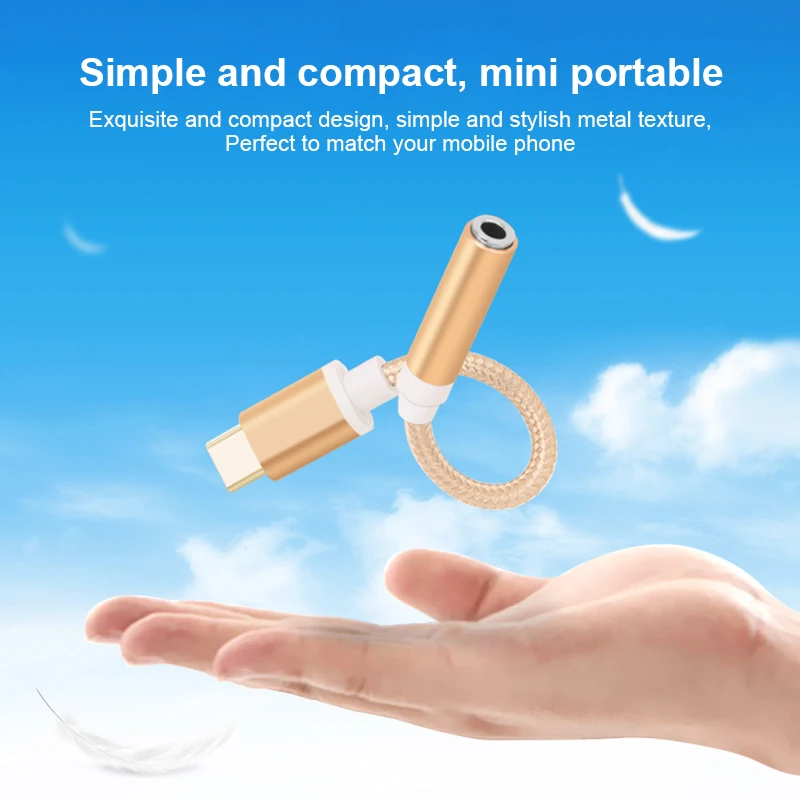 Кабель для наушников Type C 3 5 Jack USB to мм AUX адаптер Huawei mate 20 P20 pro Xiaomi Mi 6 8 аудио