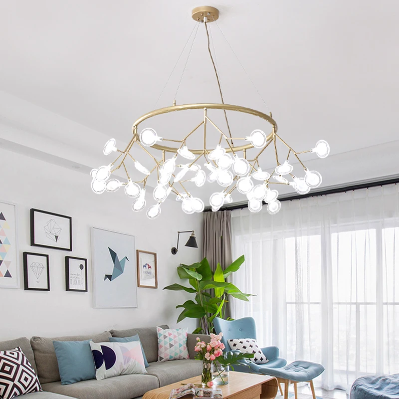 Золотая железная арт-люстра TRAZOS 2019 люстра с подвеской освещение для кофейной