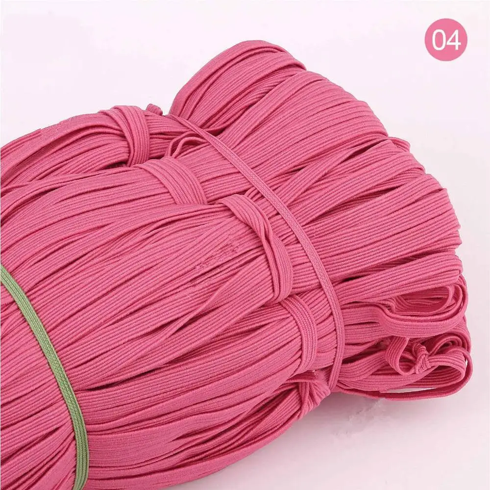 04 P Pink 5Y 6 мм эластичная лента цветная мягкая латексная пряжа эластичная лента s резинка DIY для беременных детей Швейные сумки с аппликацией аксессуары - Цвет: 04 P Pink 5Y