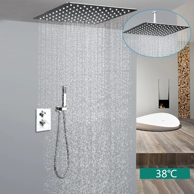 8 дюймовый Термостатический смеситель для душа из АБС пластика или латуни SS010|shower