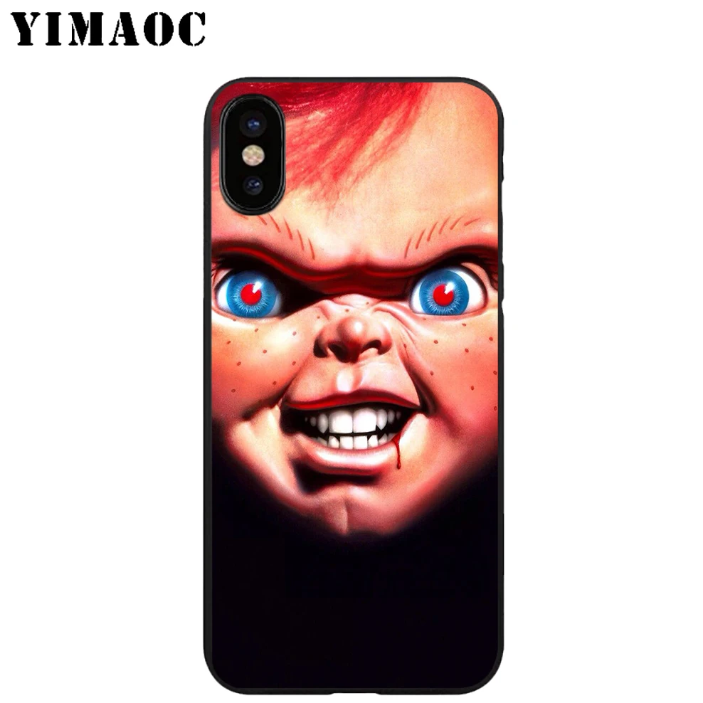 YIMAOC кукла Чаки Мягкий ТПУ Черный силиконовый чехол для iPhone X или 10 8 7 6 6S Plus 5 5S SE Xr Xs