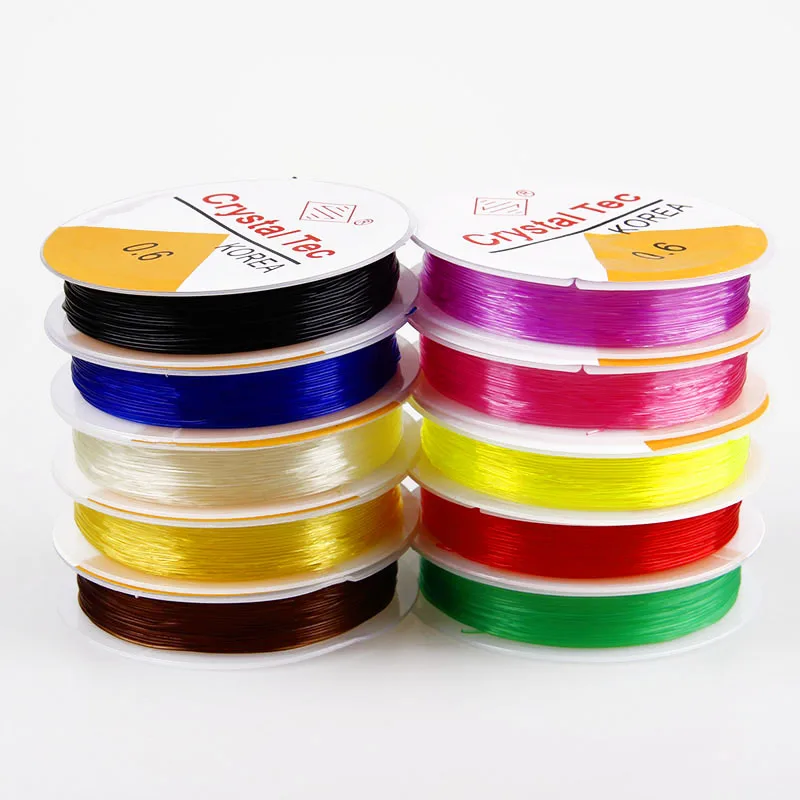 

0.6mm 12M/Roll Colorful Stretch Elastic Spool Rope Cord Crystal Thread String DIY Jewelry Making Beading Bracelet Wire Fishing