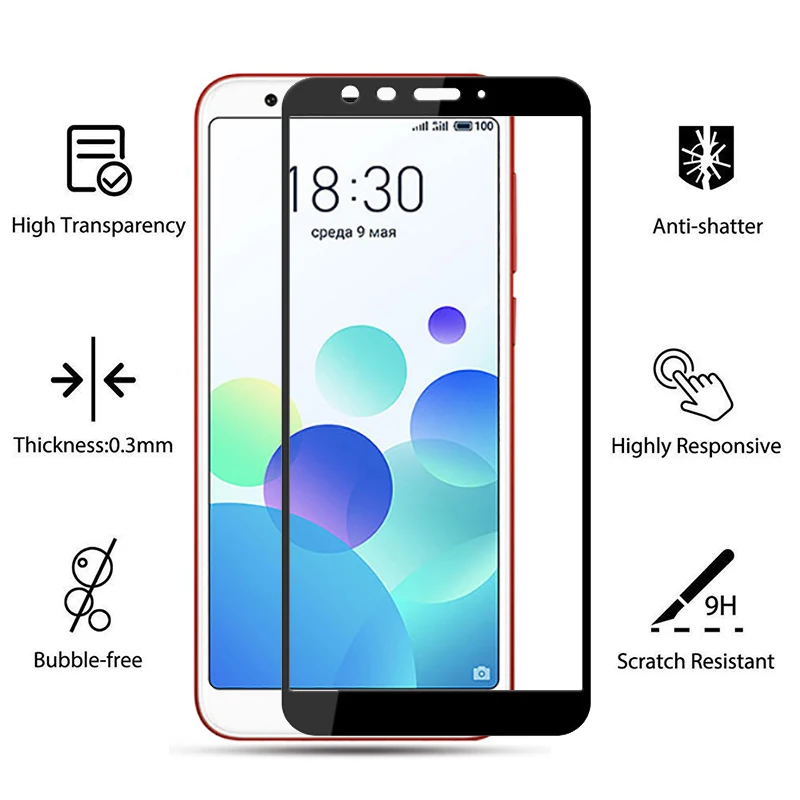 Стекло для meizu m8c защитное стекло на maisie m5c закаленное Защита экрана телефона