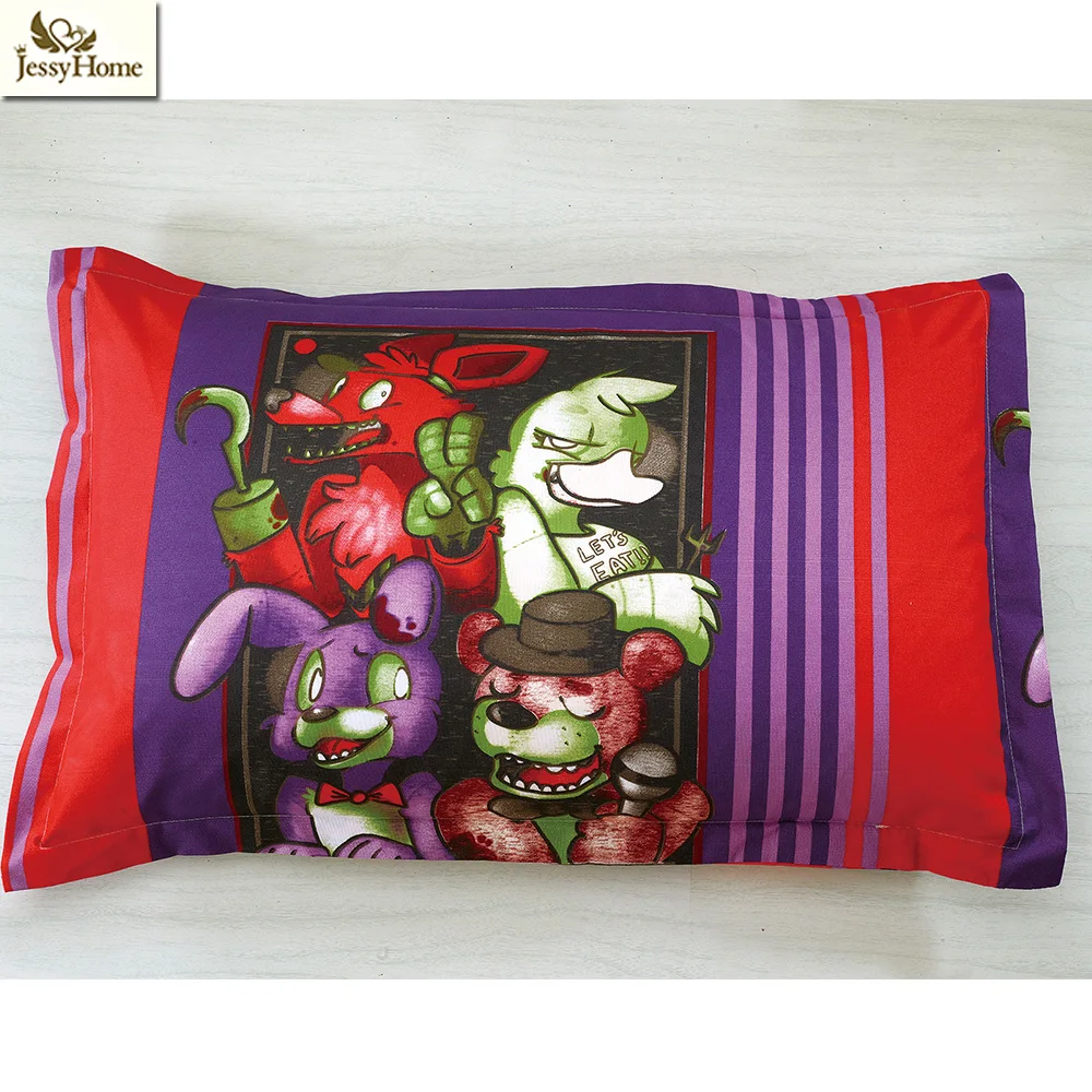 Детский набор постельного белья с мультяшным принтом 4 предмета - наматрасник, простыня, наволочки - размеры односпальные, полуторные, двухспальные, с игрушками.