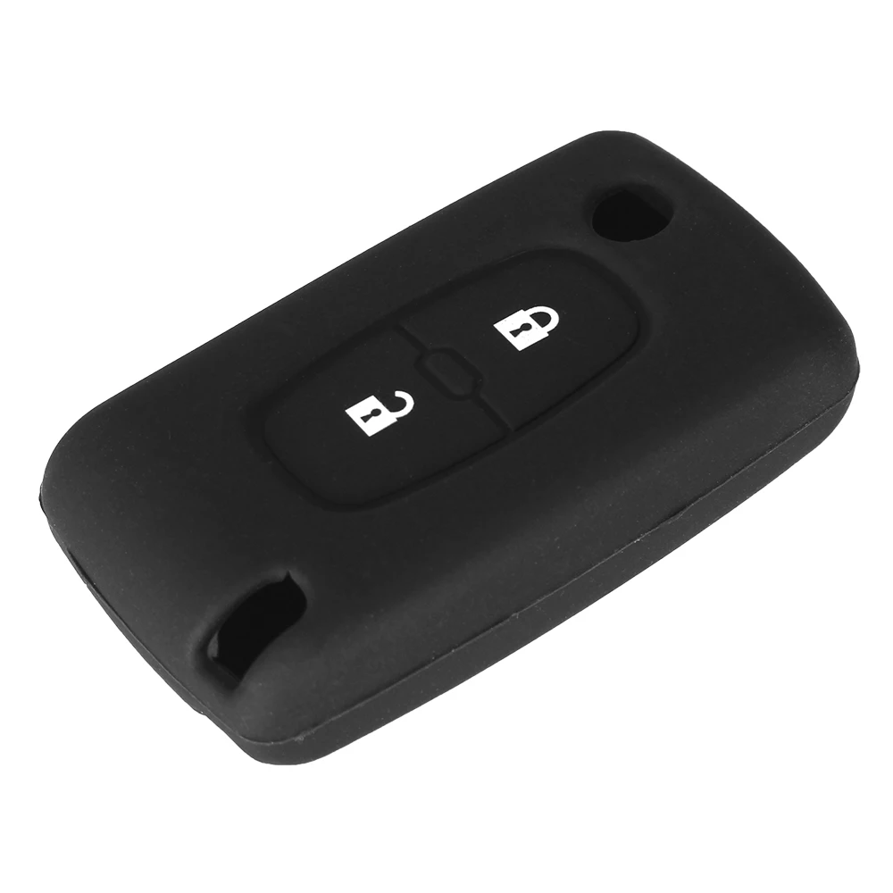 Dandkey 10 шт./лот силиконовый чехол для Peugeot 208 207 3008 308 RCZ 508 408 2008 407 307 206 2 Пуговицы