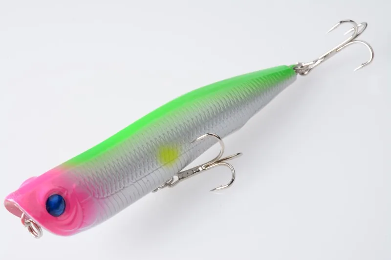 

60pcs 105mm bass popper lures Hard Plastic lures popper bait Fishing Lures 10.5CM 15.7G 4# hooks Crankbait