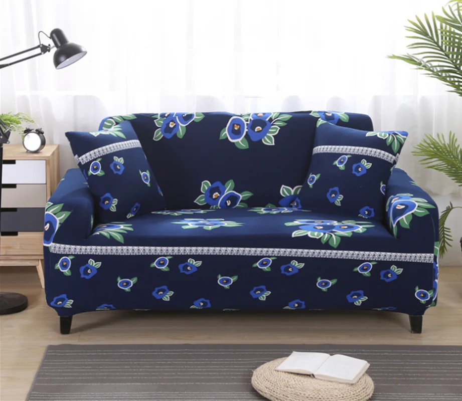 

Pastoral Flower Sofa Slipcovers Tight Wrap All-inclusive Slip-resistant Elastic Cubre Sofa Towel Corner Sofa Cover Couch Cover
