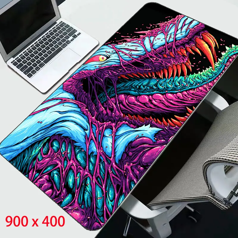 Игровой коврик для мыши XL большой 900*400 резиновый с закругленными краями