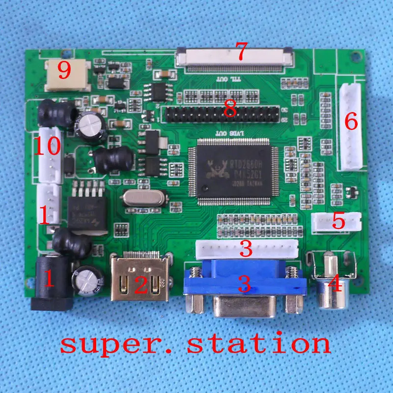 DIY 7 &quotавтомобильный комплект платы водителя автомобиля Diy Ips экран 1024*600 50PIN-40PIN +