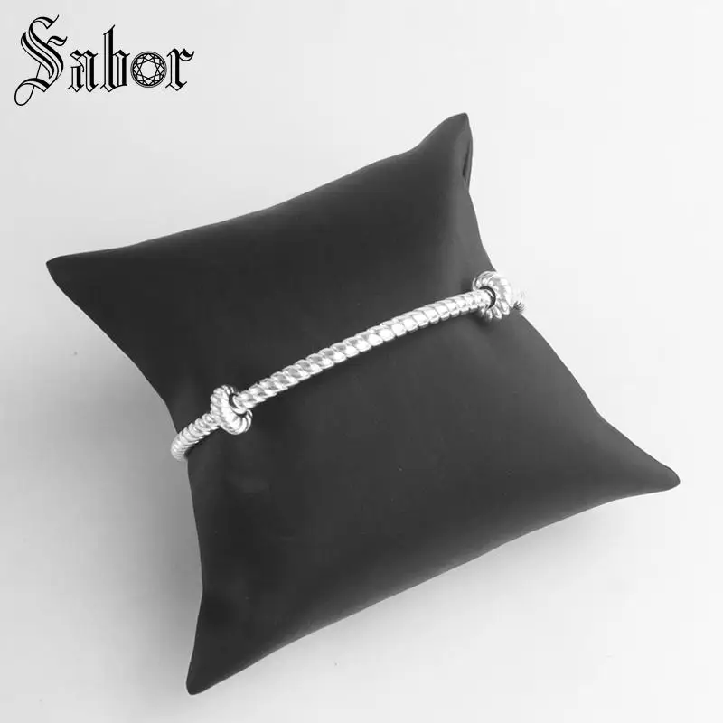 Браслет на запястье со шнурком базовый Серебристый браслет для женщин и мужчин