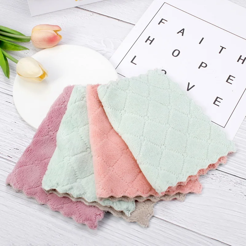 8 шт. двусторонняя маслостойкая салфетка для мытья посуды|Чистящие салфетки| |