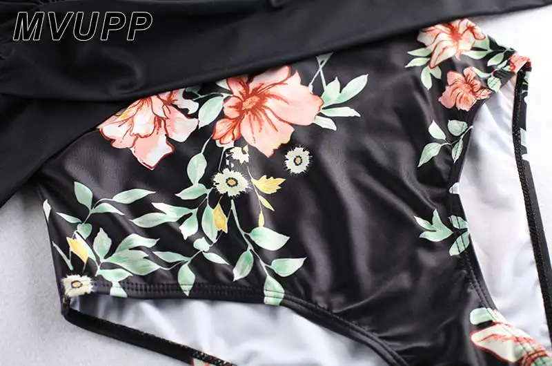 family look clothes mother daughter swimsuit for mommy and me swimwear Floral print matching outfits clothes big litter sisters