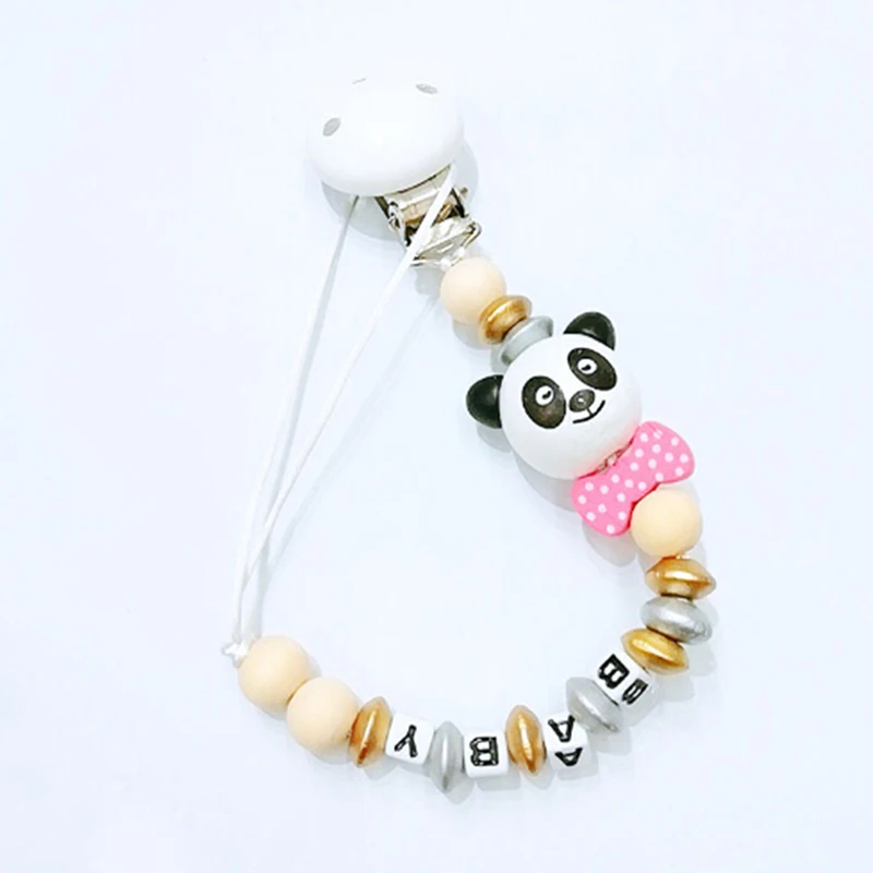 Новинка милая детская соска с зажимом цепочка для соски в форме панды ручная