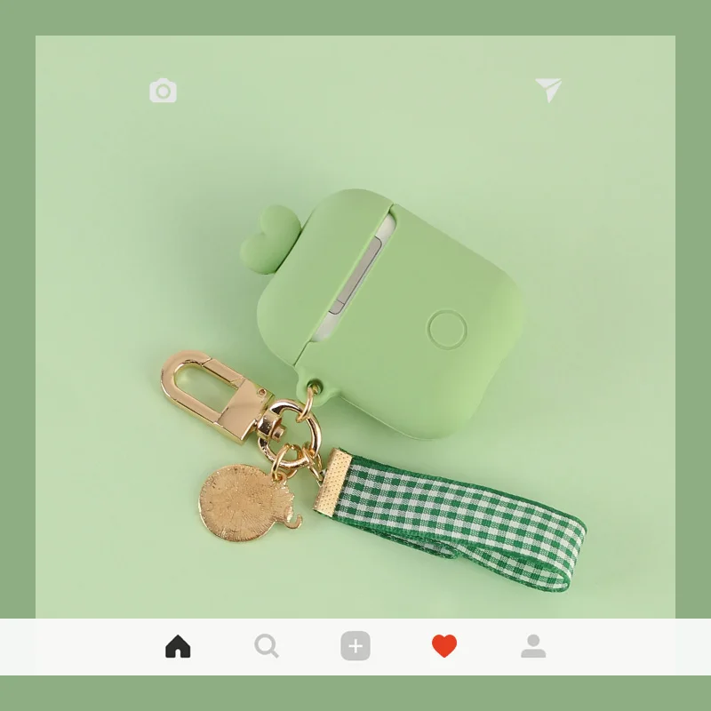 Летний защитный чехол для AirPods 1/2 Love Silicone Bluetooth наушники зарядное устройство