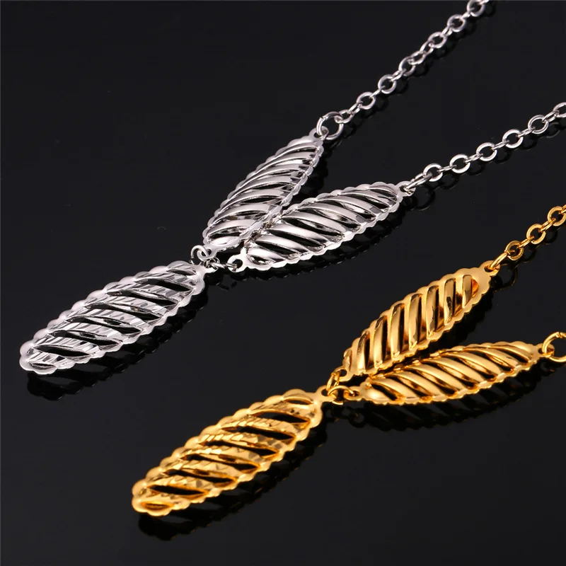 Kpop кулон ожерелье золото/серебро Цвет Cloverleaf узор стерео модные ювелирные изделия