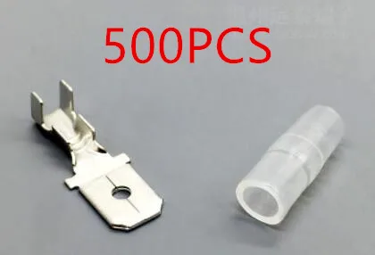 500 шт. 6 3 Пружинные Клеммы + куртка штекер соединитель медный вилка подключения