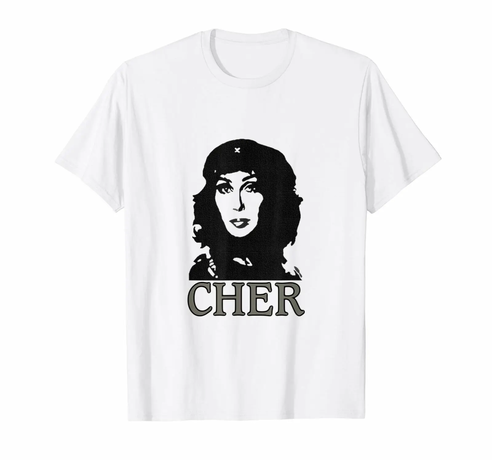 Женская футболка белая унисекс с надписью Cher Goddess Of Pop Believe Che Guevara 2019|Мужские
