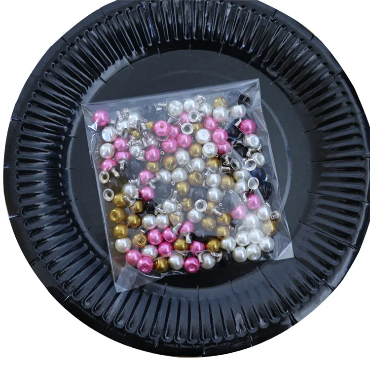 Color Pearl rivets 100 шт 8 мм цветные заклепки из искусственного жемчуга DIY аксессуары для одежды бусины шипы для одежды шляпа Свадебный декор заклепки жемчуг набор - Цвет: Color Pearl rivets