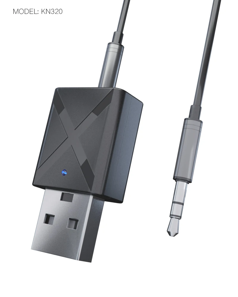 KN-320 Bluetooth-compatible 5.0 Transmitter Receiver Mini 3.5mm AUX Stereo Wireless Adapter For Car Music | Электроника