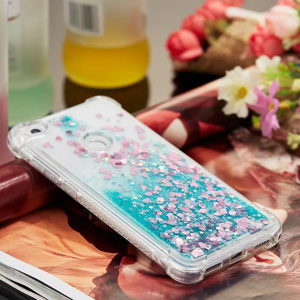 Glitter Stars Cover for Huawei Honor 8 Lite PRA LX1 LA1 PRA-LA1 PRA-LX1 PRA-TL10 Honor8 Liquid Quicksand Soft TPU Back Case |