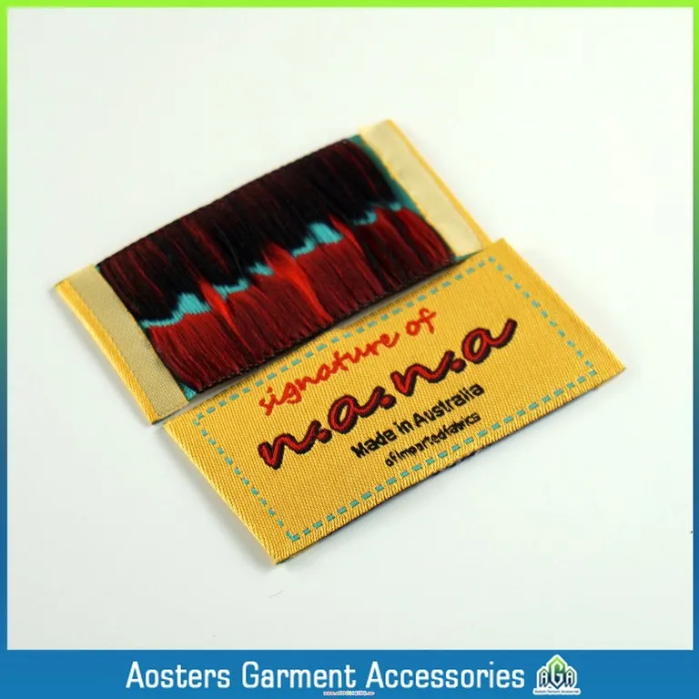 custom high quality colourful polyester clothing label free china post | Дом и сад