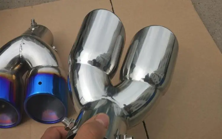 Задний хромированный глушитель для Peugeot 3008 2013 2014 2015 2016|pipe end|trim chrome3008 chrome |