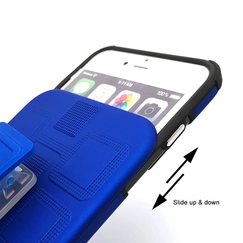 Открытый защитник чехол для телефона iPhone 6 7 8 x плюс Пластик + Силиконовые ремешках