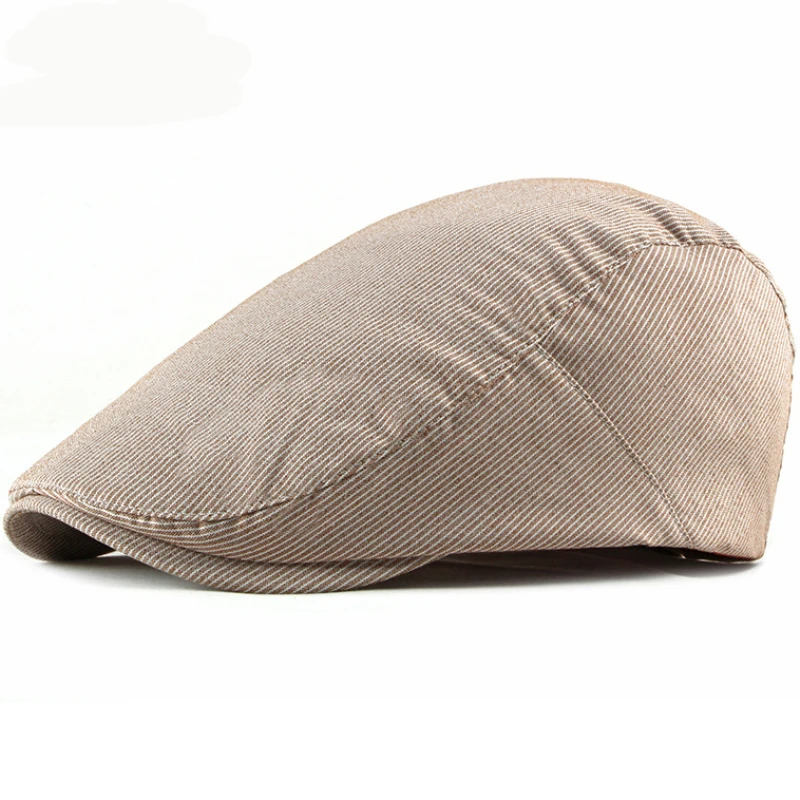 HT2440 весенне-Летняя мужская женская кепка Модный Полосатый берет Регулируемый