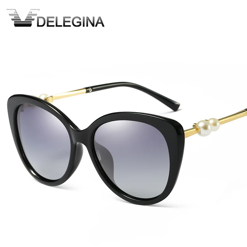 DELEGINA 2017 поляризационные солнцезащитные очки с жемчугом для женщин брендовые