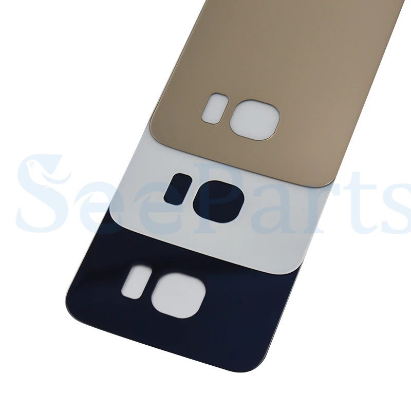 Стеклянная крышка для SAMSUNG Galaxy S6 Edge Plus 5 7 дюйма задняя батарейного отсека корпус