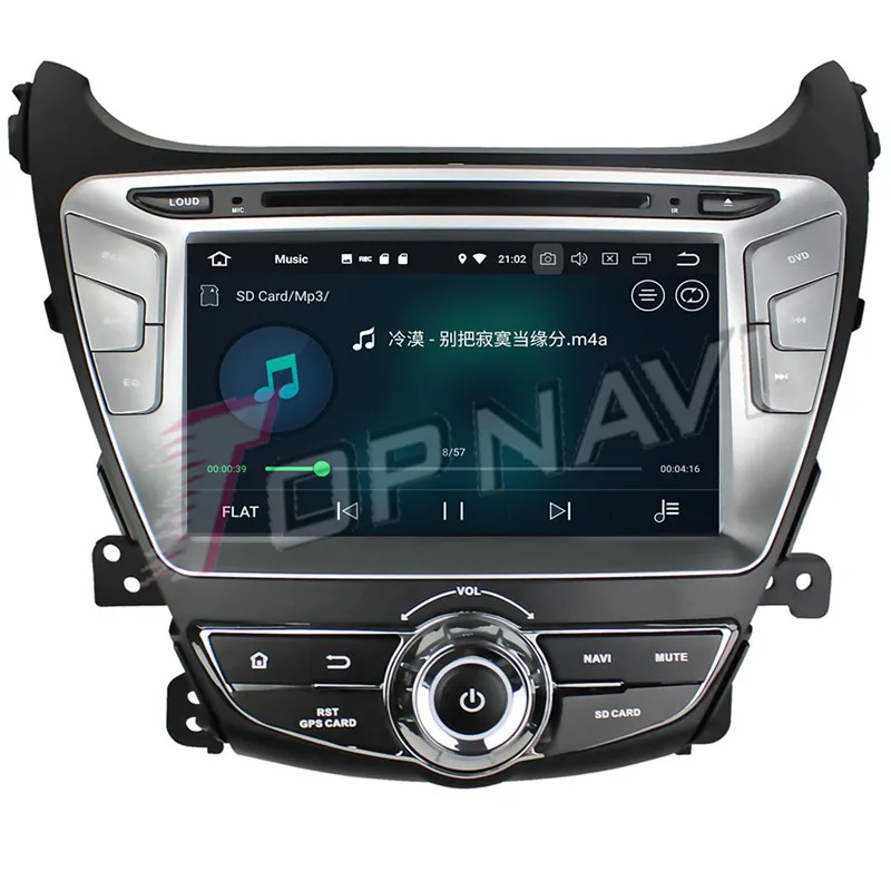 Автомобильный медиацентр Topnavi 8 дюймов Android 9 0 GPS навигация для Hyundai Elantra 2014 2015
