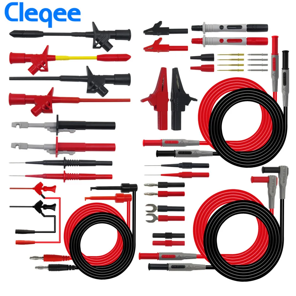 Cleqee P1600E 18 в 1 подключаемый мультиметр щуп тестовые выводы комплект автомобильных