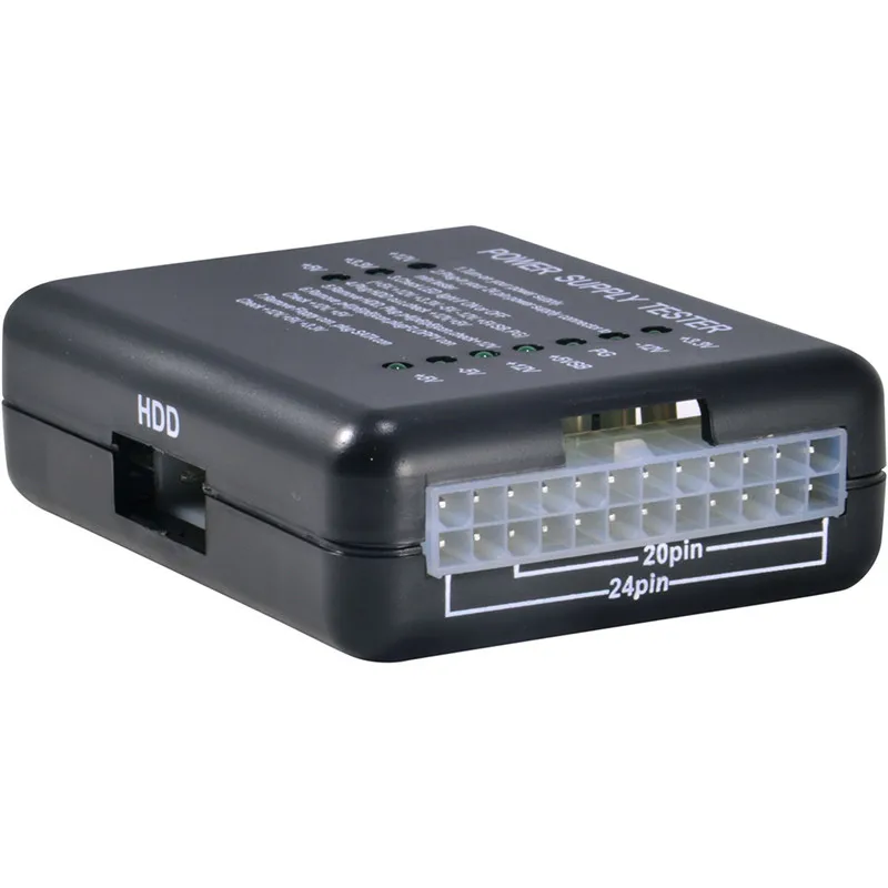 Тестер электропитания ATX 1 шт. черный с разъемами 20/24 Pin SATA Molex HDD для PSU PC|Тестеры