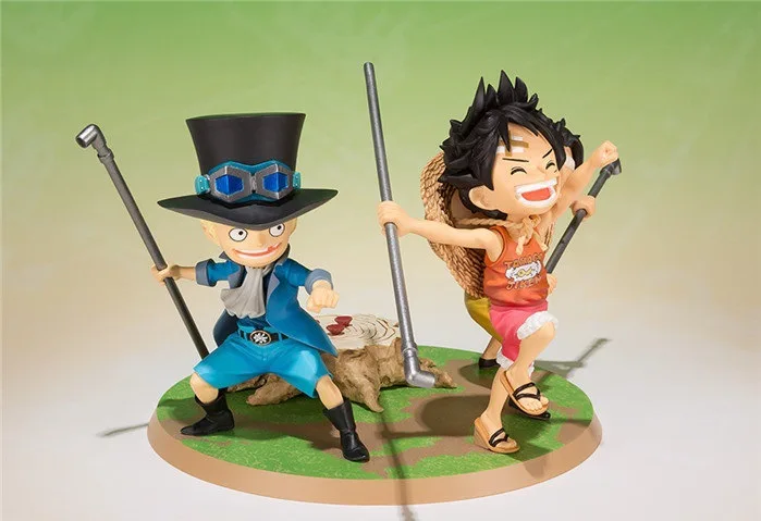 NEW hot 9cm One piece Classic memory Three brothers Luffy ace Sabo action figure toys Christmas gift collectors kongmu | Игрушки и хобби