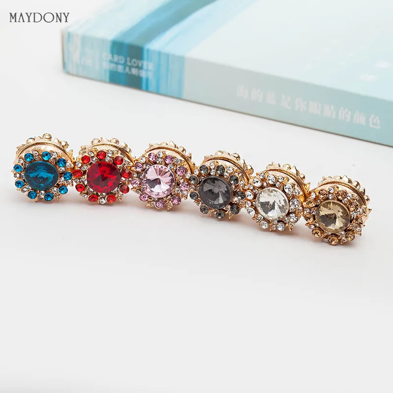 

XT87 fashion headwear scarf magnet brooch Round hijab clips