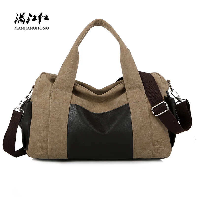 Холщовые дорожные сумки через плечо Мужская вместительная Повседневная Женская