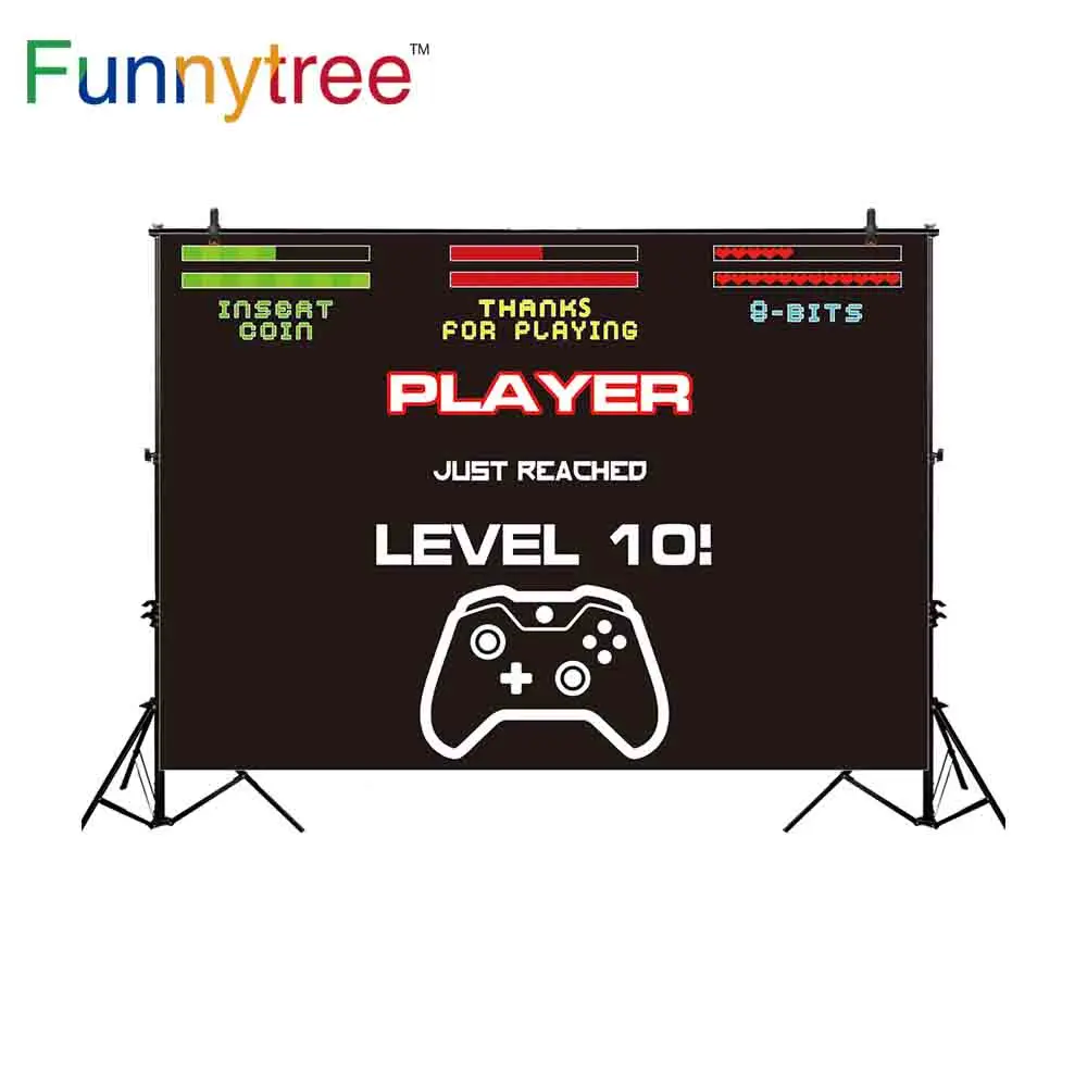Фон Funnytree для фотосъемки с изображением маленькой пчелки игровой интерфейсный