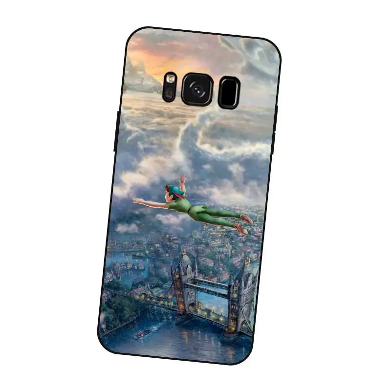 P164 в стиле Питер Пэн Черный силиконовый чехол Обложка для samsung Galaxy S5 S6 S7 S8 S9 S10 5G S10E
