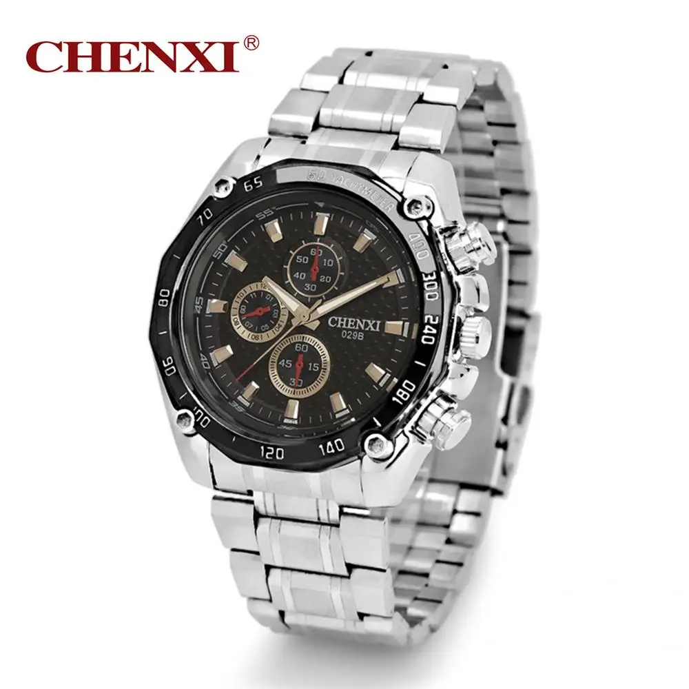 2 цвета CHENXI Брендовые Часы мужские военные кварцевые спортивные часы полностью