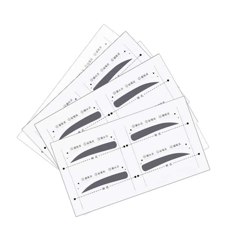 Карта татуировки ленивых бровей 4 шт. трафареты для шаблоны наклейки слово